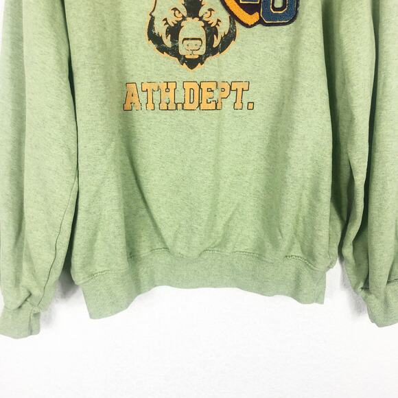 Urban Outfitters Michigan Patch Crewneck Sweatshirt Small Green Pullover Cozy - Picture 9 of 12
